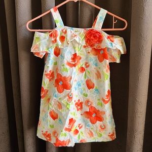 Janie and Jack girls floral off-the-shoulder dress